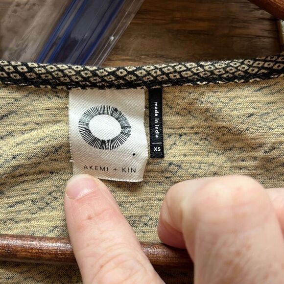 Akemi + Kin Embellished Tank Top XS Sleeveless Peplum Hem Boho Chic - Picture 4 of 5